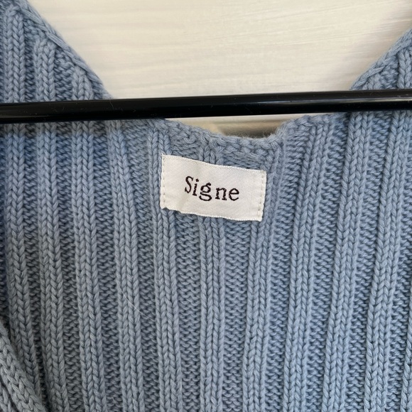 By Signe Blue Ribbed Knit Tank Top - Picture 5 of 5